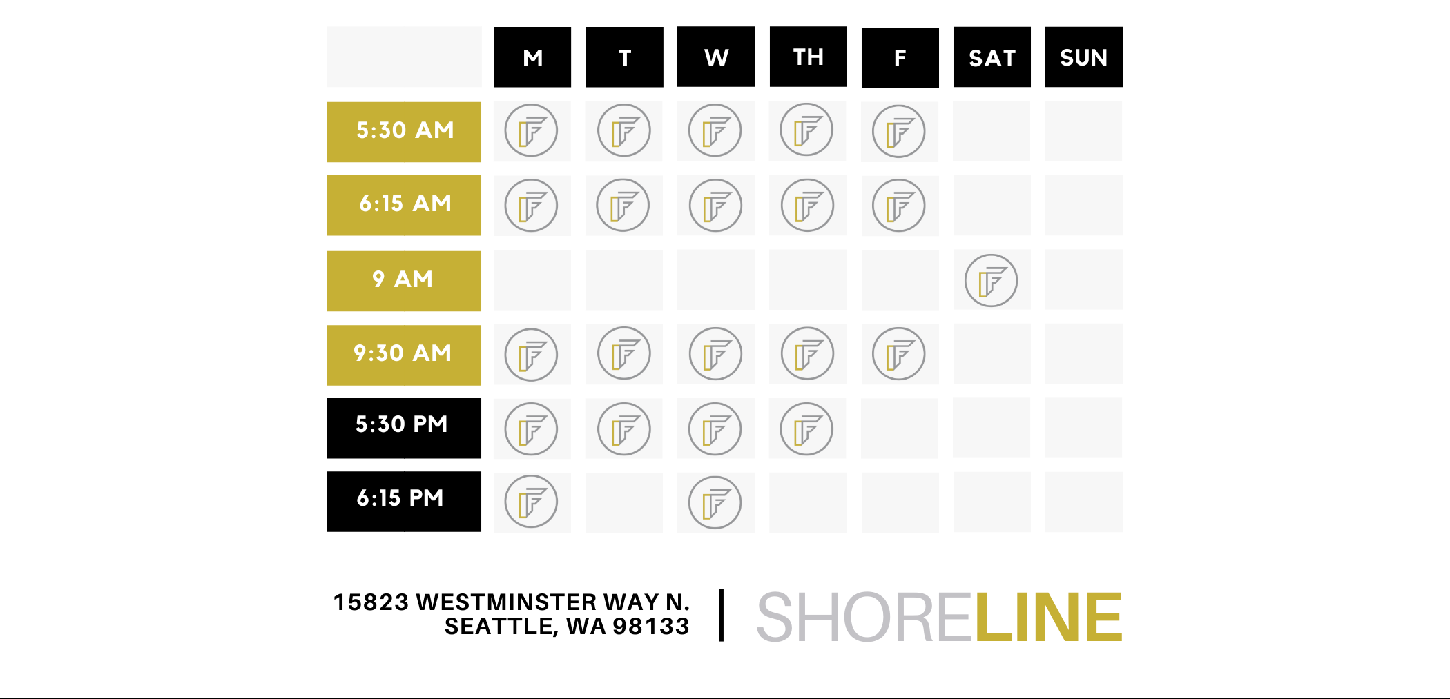 Shoreline Schedule